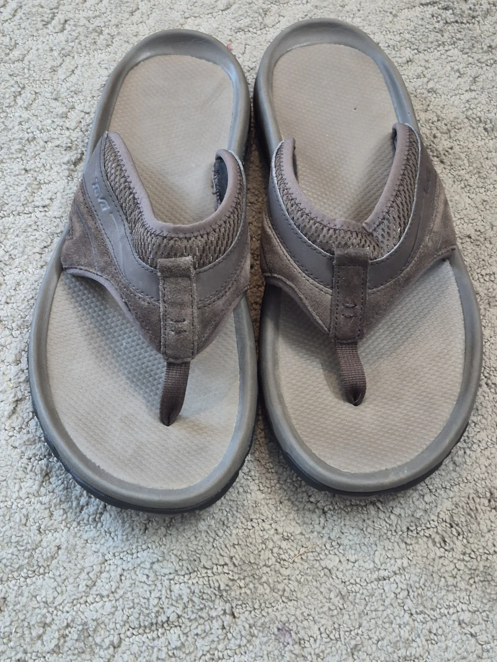 Teva Men's Leather Brown Flip Flop 10